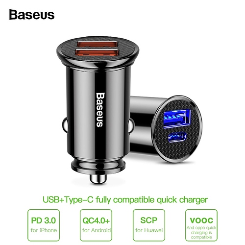 Baseus 30W Quick Charge 4.0 3.0 Car Charger For Samsung Huawei Supercharge SCP USB Type C PD 3.0 Fast Charging Car Phone Charger-in Car Chargers from Cellphones & Telecommunications on Aliexpress.com |